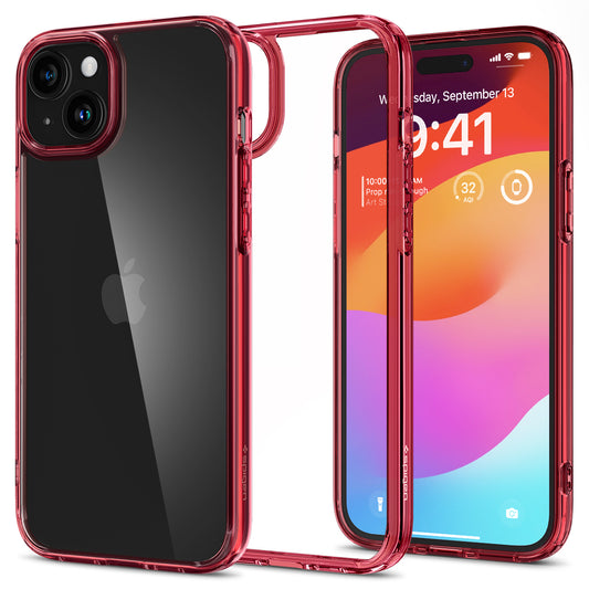 SPIGEN Ultra Hybrid case for iPhone 15 Plus red
