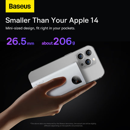 BASEUS Adaman2 10000mAh power bank with digital display 2x USB-A / 1x USB-C 30W white – image 10