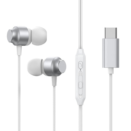 JOYROOM JR-EC06 USB-C in-ear headphones silver headset