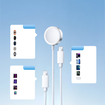 JOYROOM 3in1 Cable USB-A cable with inductive charger + 2x iPhone Lightning 1.2m white – image 10