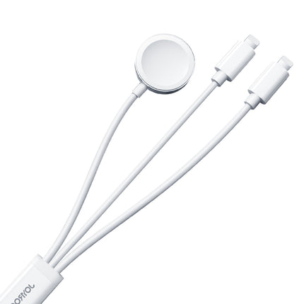 JOYROOM 3in1 Cable USB-A cable with inductive charger + 2x iPhone Lightning 1.2m white – image 2