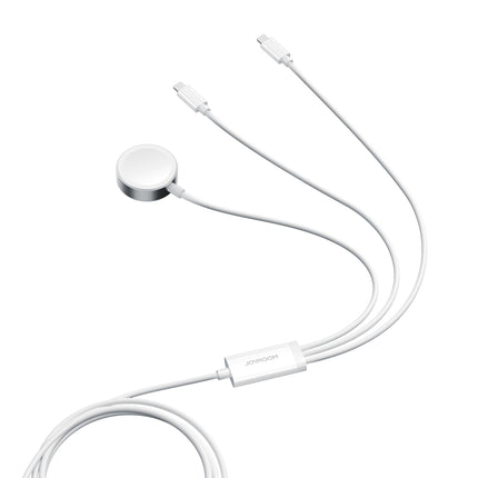 JOYROOM 3in1 Cable USB-A cable with inductive charger + 2x iPhone Lightning 1.2m white – image 7