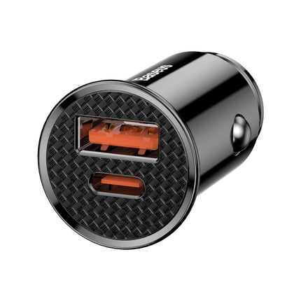 BASEUS Smart car charger with USB and USB-C QC PD ports, black – image 3