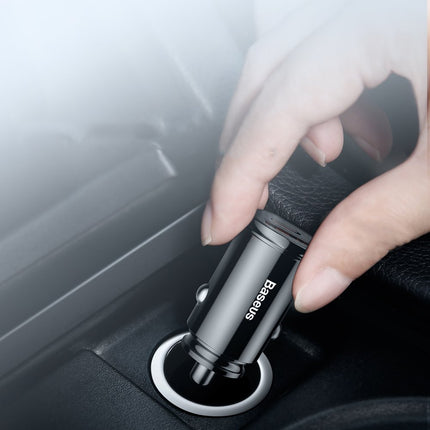 BASEUS Smart car charger with USB and USB-C QC PD ports, black – image 8