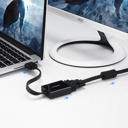 UGREEN Adapter HDMI - VGA micro USB AUX audio 3.5 mm mini jack black – image 4