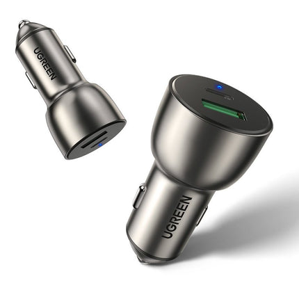 UGREEN USB and USB-C QC 3.0 PD 36W 3A car charger, gray – image 2
