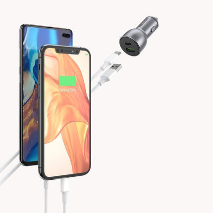UGREEN USB and USB-C QC 3.0 PD 36W 3A car charger, gray – image 5