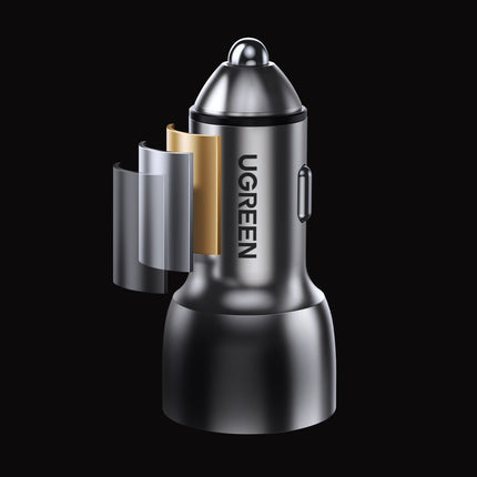 UGREEN USB and USB-C QC 3.0 PD 36W 3A car charger, gray – image 6