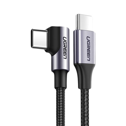 UGREEN Angled USB-C Power Delivery cable 60W 20V 3A 1m black and gray