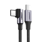 UGREEN Angled USB-C Power Delivery cable 60W 20V 3A 1m black and gray