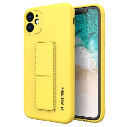 WOZINSKY Silicone case with a stand for iPhone 12 Pro Max Kickstand Case, yellow