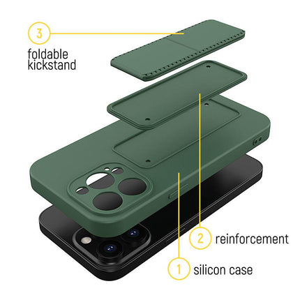 WOZINSKY Silicone case with a stand for iPhone 12 Pro Max Kickstand Case, yellow – image 3