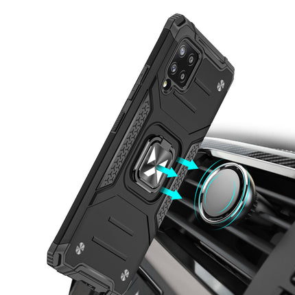 WOZINSKY Armored case cover + magnetic holder for Samsung Galaxy A42 5G Ring Armor pink – image 6