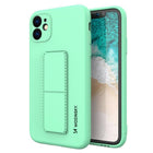 WOZINSKY Silicone case with stand for Samsung Galaxy A72 4G Kickstand Case mint