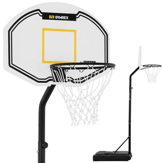 GYMREX Mobile basket set adjustable on stand heights 190-260 cm