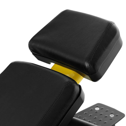 GYMREX Pin bench sloping under barbell to shove your head up black and yellow – image 5