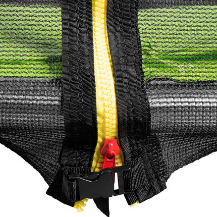 GYMREX Garden trampoline with net and spring cover wed 244 cm to 80 kg black-green – image 3