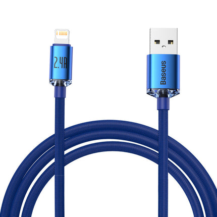 BASEUS iPhone cable for fast charging and data transfer USB - Lightning 2.4A 2m blue