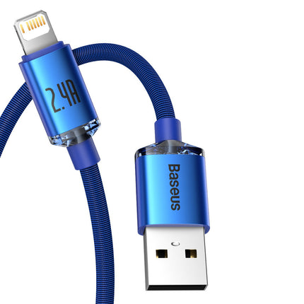 BASEUS iPhone cable for fast charging and data transfer USB - Lightning 2.4A 2m blue – image 10