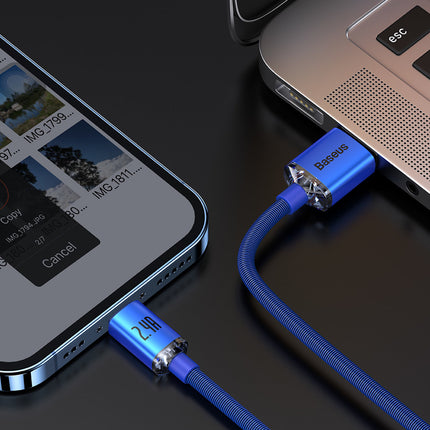 BASEUS iPhone cable for fast charging and data transfer USB - Lightning 2.4A 2m blue – image 8