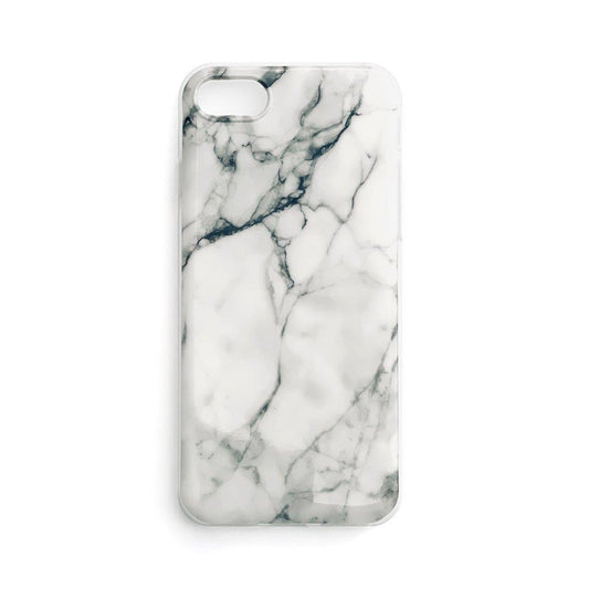 WOZINSKY Marble gel case marble cover for Samsung Galaxy S22 Ultra white