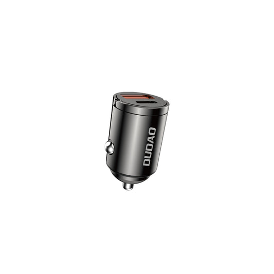 DUDAO Mini car charger for cigarette lighter socket 48W QC PD, black
