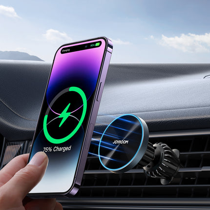 JOYROOM Magnetic car holder, 15W charger for air vent, black – image 7