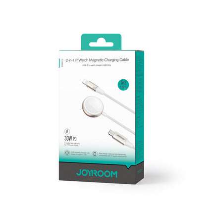 JOYROOM 2in1 Lightning cable for iPhone and inductive charger for Apple Watch USB-C 1.5m white – image 5
