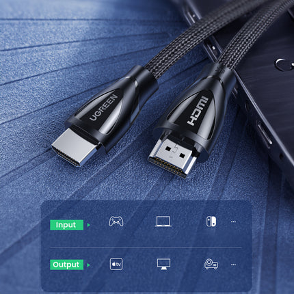 UGREEN Braided cable with HDMI 2.1 8K / 4K connectors, 3 m, black – image 4