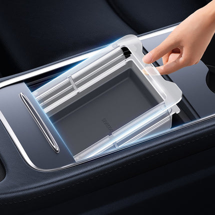 BASEUS T-Space drawer organizer for Tesla Model 3 / Y center console, gray – image 6