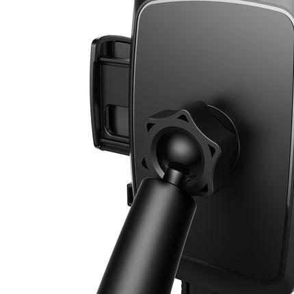 JOYROOM Universal mechanical car phone holder for cockpit, glass, black – image 6