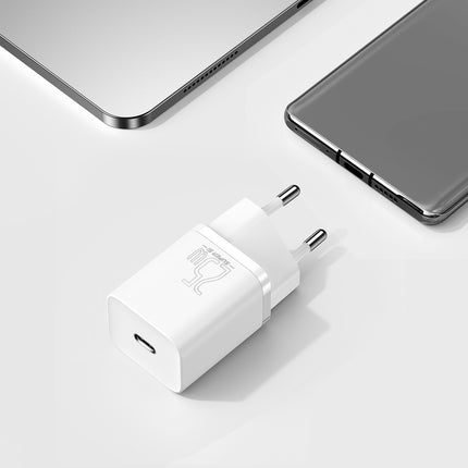 BASEUS Si 25W 3A fast wall charger with a 1m white USB-C cable – image 10