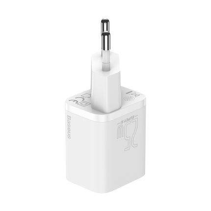 BASEUS Si 25W 3A fast wall charger with a 1m white USB-C cable – image 2