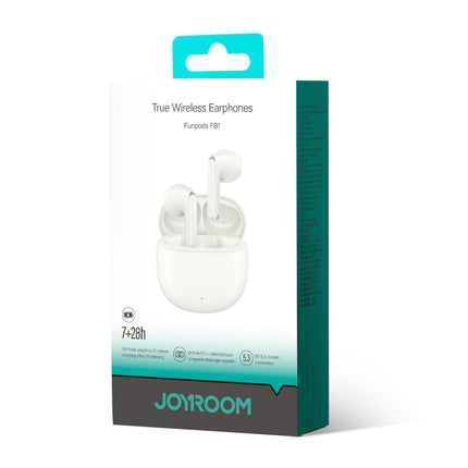 JOYROOM TWS Funpods Series JR-FB1 Bluetooth 5.3 wireless headphones, beige – image 5
