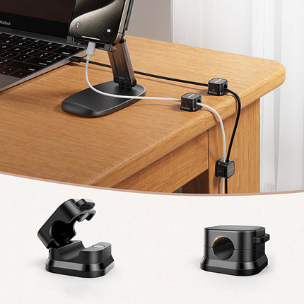 JOYROOM Organizer holder for cables and wires, magnetic, black - SET of 3 pcs. – image 10