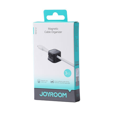 JOYROOM Organizer holder for cables and wires, magnetic, black - SET of 3 pcs. – image 5