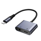 JOYROOM 2in1 Adapter adapter for iPhone charger + Lightning headphones / 3.5mm mini jack black