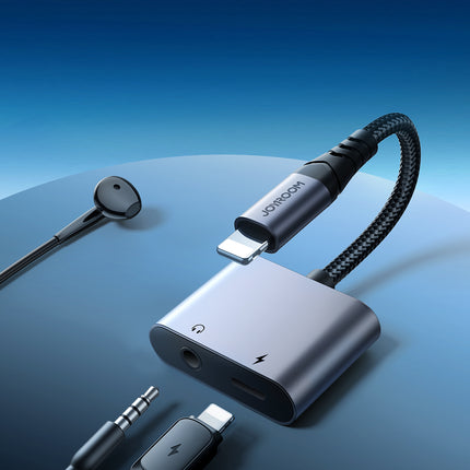 JOYROOM 2in1 Adapter adapter for iPhone charger + Lightning headphones / 3.5mm mini jack black – image 10