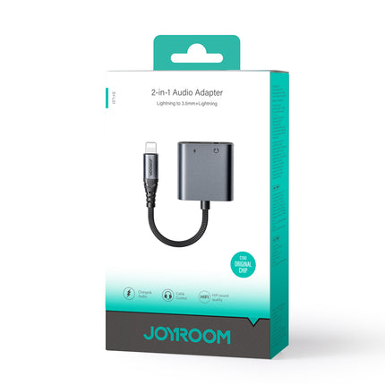 JOYROOM 2in1 Adapter adapter for iPhone charger + Lightning headphones / 3.5mm mini jack black – image 5