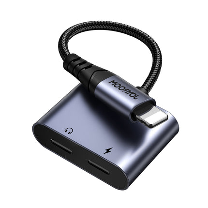JOYROOM 2in1 Adapter adapter for iPhone charger + Lightning headphones / 2x Lightning black – image 3