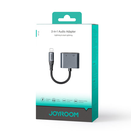 JOYROOM 2in1 Adapter adapter for iPhone charger + Lightning headphones / 2x Lightning black – image 5