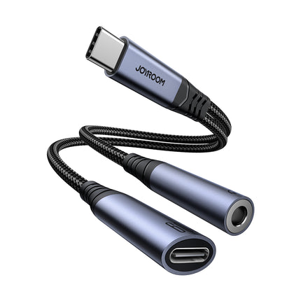 JOYROOM 2in1 Adapter charger + headphones USB-C to USB-C / mini jack 3.5mm black – image 7