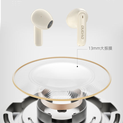 DUDAO Dudao U18Pro Bluetooth 5.3 wireless TWS headphones, beige – image 2