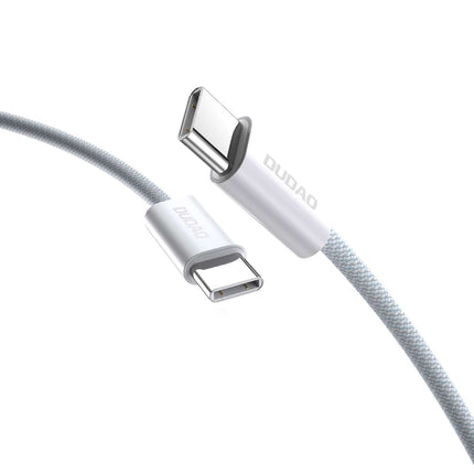DUDAO Durable UCB-C PD 60W cable with carbon fiber braid, 1m, light blue
