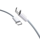 DUDAO Durable UCB-C PD 60W cable with carbon fiber braid, 1m, light blue