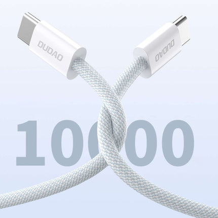 DUDAO Durable UCB-C PD 60W cable with carbon fiber braid, 1m, light blue – image 2