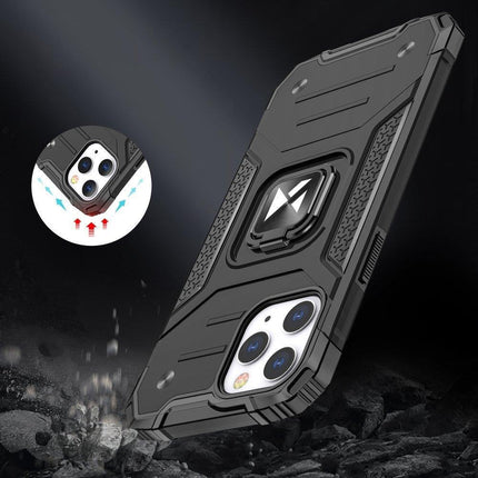 WOZINSKY Armored case for iPhone 14 Pro Max, magnetic holder Ring Armor, silver – image 7