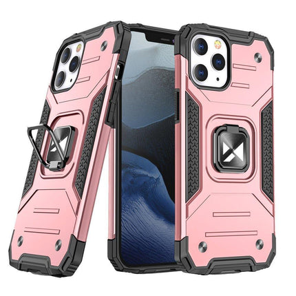 WOZINSKY Armored case for iPhone 14 Pro, magnetic holder Ring Armor, gold
