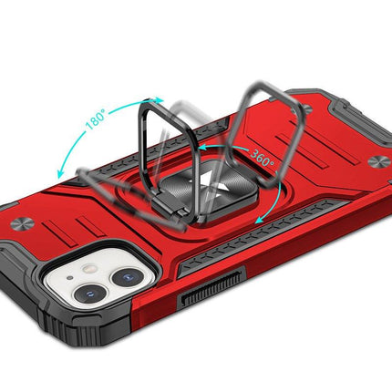 WOZINSKY Armored case for iPhone 14 Plus, magnetic holder Ring Armor, red – image 5