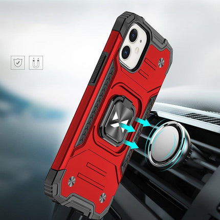 WOZINSKY Armored case for iPhone 14 Plus, magnetic holder Ring Armor, red – image 6